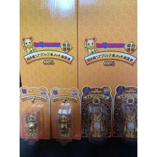 MEDICOM TOY - BE@RBRICK 招き猫 金運 金メッキ 参 100％400% 寅 6個セット