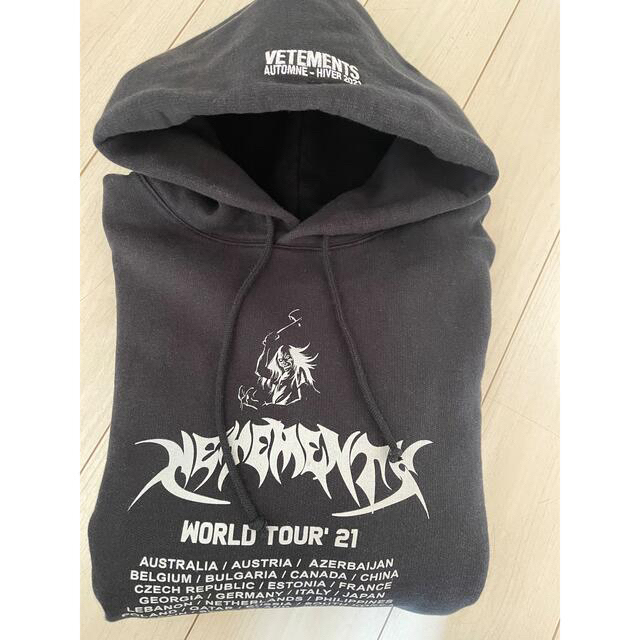 VETEMENTSヴェトモン 20AW WorldTour Hoodie ワールドツアーフーディー