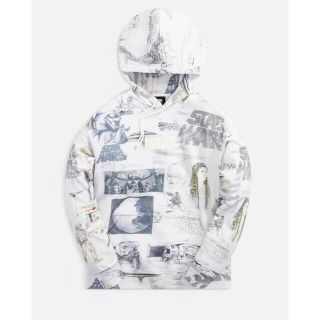 シュプリーム(Supreme)のKith Star Wars sketches hoodie 白 Lサイズ(パーカー)