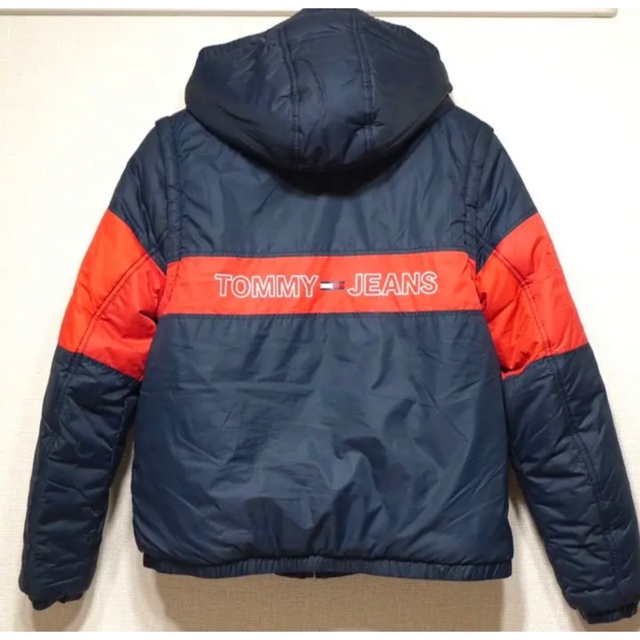 TOMMY HILFIGER(トミーヒルフィガー)のTOMMYGEANS ボア　フリース　リバーシブル　フード袖取り外し　美品　古着 メンズのジャケット/アウター(ブルゾン)の商品写真