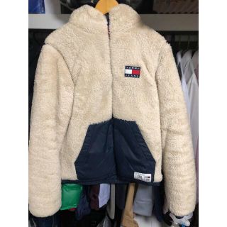 トミーヒルフィガー(TOMMY HILFIGER)のTOMMYGEANS ボア　フリース　リバーシブル　フード袖取り外し　美品　古着(ブルゾン)