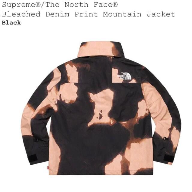 Supreme North Face Bleached Mountain 黒S