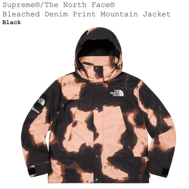Supreme North Face Bleached Mountain 黒S 特売 51.0%OFF