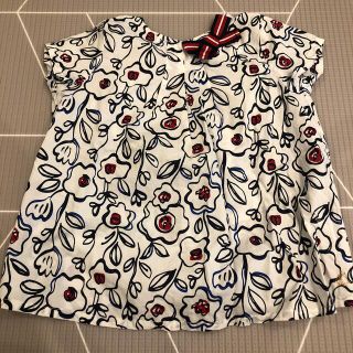 プチバトー(PETIT BATEAU)のプチバトー　petit bateau 花柄ブラウス　95cm(ブラウス)