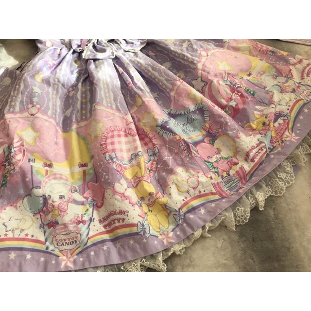 Angelic Pretty(アンジェリックプリティー)のCottonCandyShopジャンパースカート☆コットンキャンディー レディースのワンピース(ひざ丈ワンピース)の商品写真