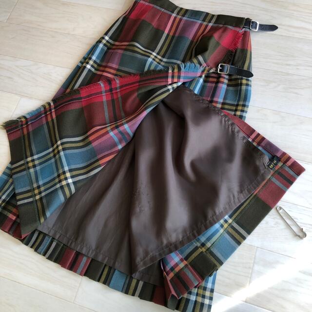 チェック巻きスカート レディースのスカート(ロングスカート)の商品写真