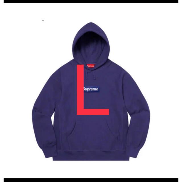 Supreme(シュプリーム)のBox Logo Hooded Sweatshirt Washed Navy L メンズのトップス(パーカー)の商品写真