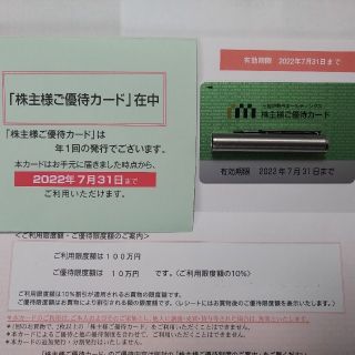 三越伊勢丹【利用限度額100万円】株主優待カード(ショッピング)