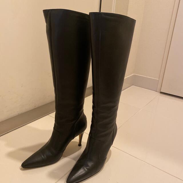 値下!MANOLO BLAHNIK ロングブーツ 内側 ふわふわ サイズ36 - ブーツ