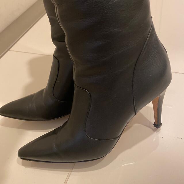 値下!MANOLO BLAHNIK ロングブーツ 内側 ふわふわ サイズ36 - ブーツ