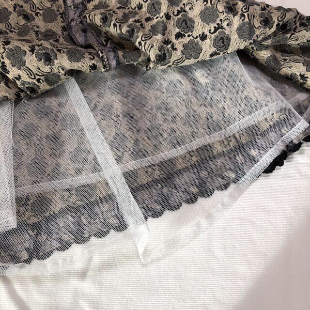 JaneMarple(ジェーンマープル)のジェーンマープル ゴブラン織 アシメ ボリューム スカート M レディースのスカート(ミニスカート)の商品写真