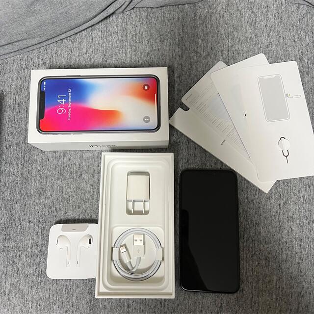 美品　iPhone X Space Gray 256 GB SIMフリー 1