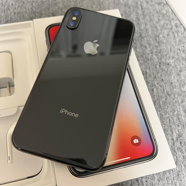 美品　iPhone X Space Gray 256 GB SIMフリー 4