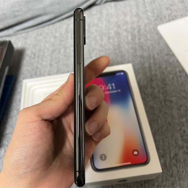 美品　iPhone X Space Gray 256 GB SIMフリー 6