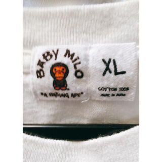 アベイシングエイプ(A BATHING APE)のBABY MiLO白半袖ホワイトTシャツ(Tシャツ/カットソー(半袖/袖なし))