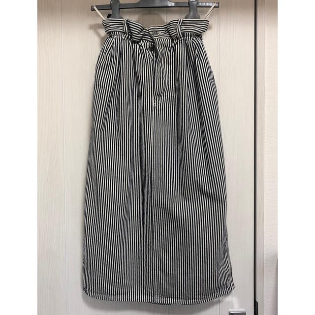 miumiu(ミュウミュウ)の最終価格歳末セール　miumiuヒッコリーデニムスカート レディースのスカート(ロングスカート)の商品写真