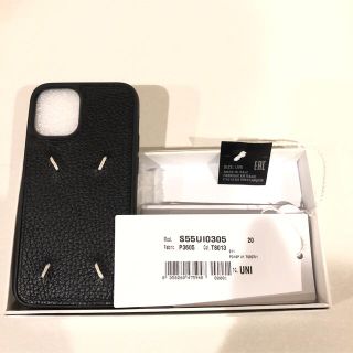 マルタンマルジェラ(Maison Martin Margiela)の新品✨メゾンマルジェラ iPhone12mini用カバー スマホケース ブラック(iPhoneケース)