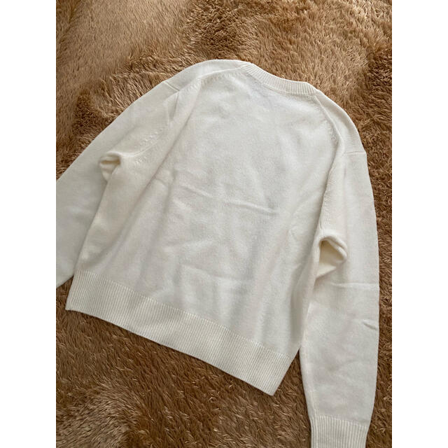 UNIQLO(ユニクロ)のやすさま専用♡UNIQLOプレミアムラムクルーネックセーター／M ホワイト レディースのトップス(ニット/セーター)の商品写真