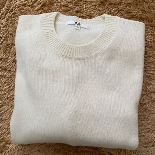 ユニクロ(UNIQLO)のやすさま専用♡UNIQLOプレミアムラムクルーネックセーター／M ホワイト(ニット/セーター)