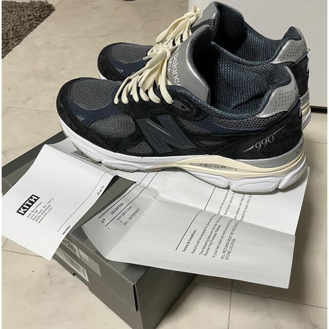 ニューバランス　kith990Ｖ3 ネイビー　　26センチ 6