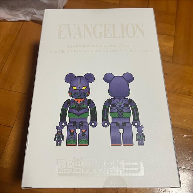 BE@RBRICK エヴァンゲリオン初号機 CHROME 100％＆400％