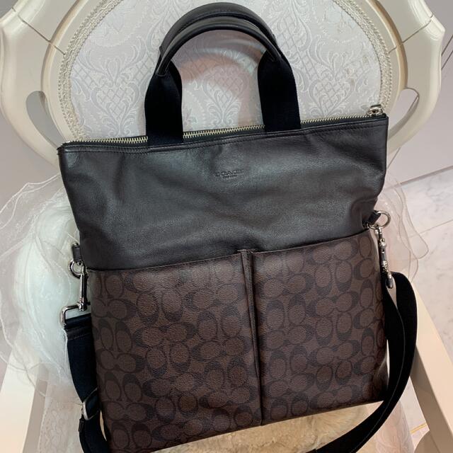 メンズCOACH コーチ フォルドオーバー 2WAY トートバッグ  ショルダーバッグ