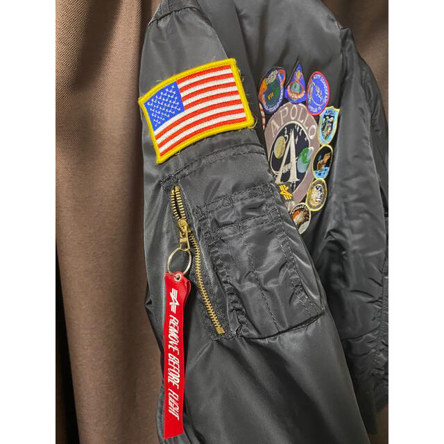 ALPHA INDUSTRIES(アルファインダストリーズ)のALPHA アルファ TA0113 MA-1 NASA APOLLO メンズのジャケット/アウター(フライトジャケット)の商品写真