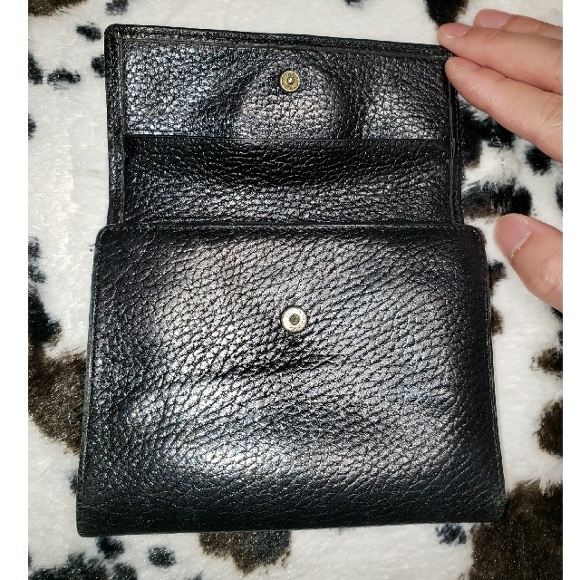 VERSACE(ヴェルサーチ)のヴェルサーチ　VERSACE　折財布　黒革 メンズのファッション小物(折り財布)の商品写真