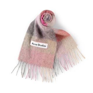 アクネ(ACNE)のAcne studios VALLY モヘヤ チェックストール 美品(マフラー/ショール)