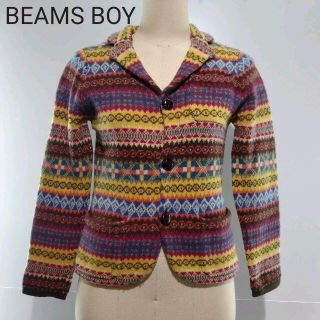 BEAMS BOY ビームスボーイ　レトロニットカーディガン(カーディガン)