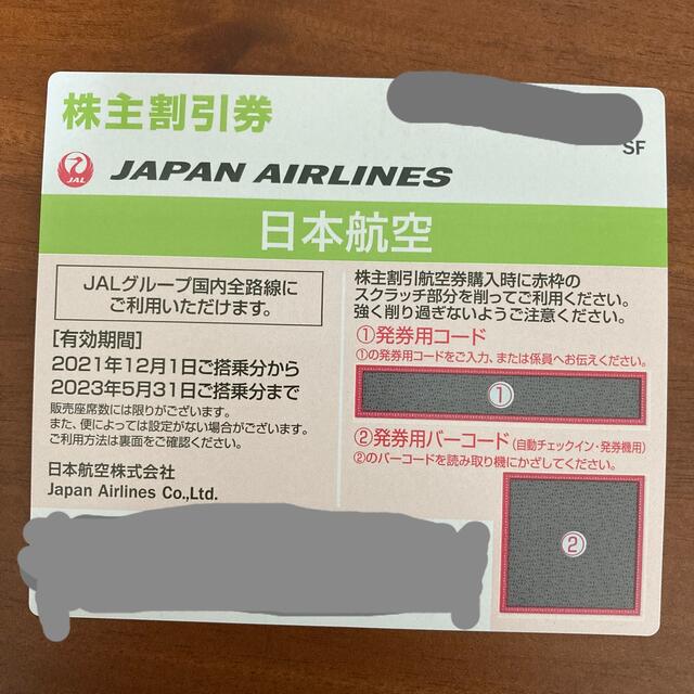 日本航空 JAL 株主優待 有効期限2023/5/31まで