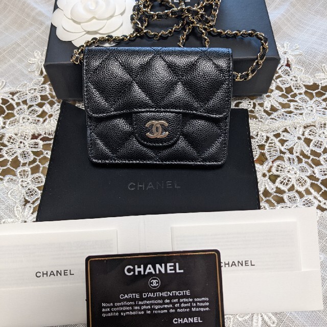 【美品☆】25番CHANEL ミニウォレットキャビアスキン / ピンク