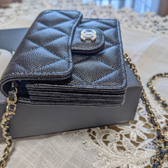 CHANEL - CHANEL 2021/ミニチェーンウォレット/キャビアスキン31 CHANEL - CHANEL 2021/ミニチェーンウォレット/キャビアスキン31