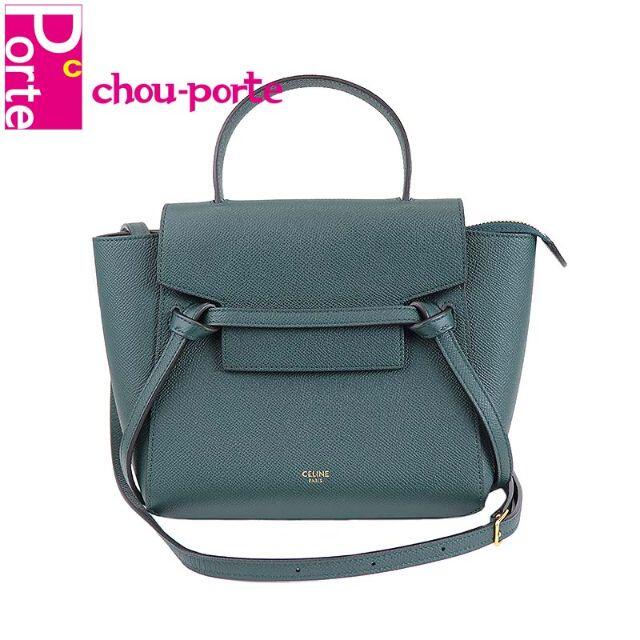 送料無料 celine - A5594 レザー アマゾン ナノ ベルトバッグ CELINE