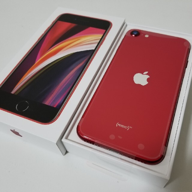 【値下げ】iPhone  SE2 64GB RED SIMフリー　本体