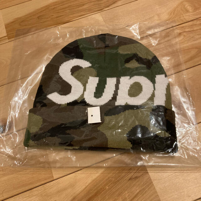 supreme big logo beanie帽子