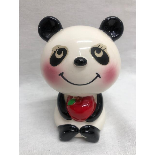 昭和レトロな可愛いピンクのパンダ貯金箱