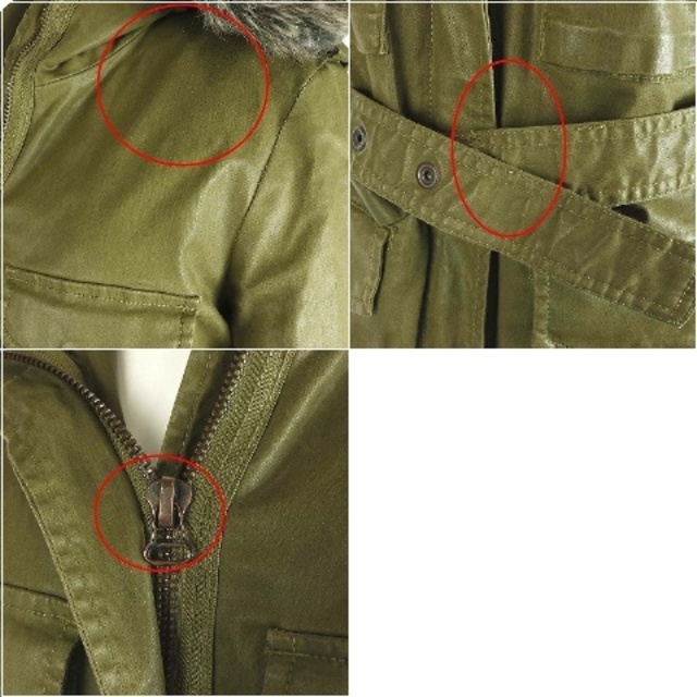 DIESEL(ディーゼル)のディーゼル ミリタリーコート ロング丈 ファー装飾 フード XS オリーブカーキ メンズのジャケット/アウター(その他)の商品写真