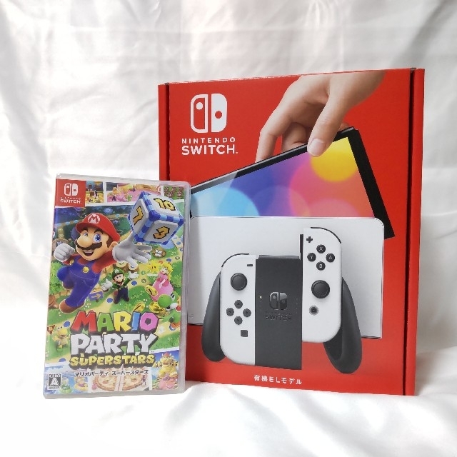 家庭用ゲーム機本体Nintendo Switch（有機ELモデル）ホワイト+マリオパーティSS
