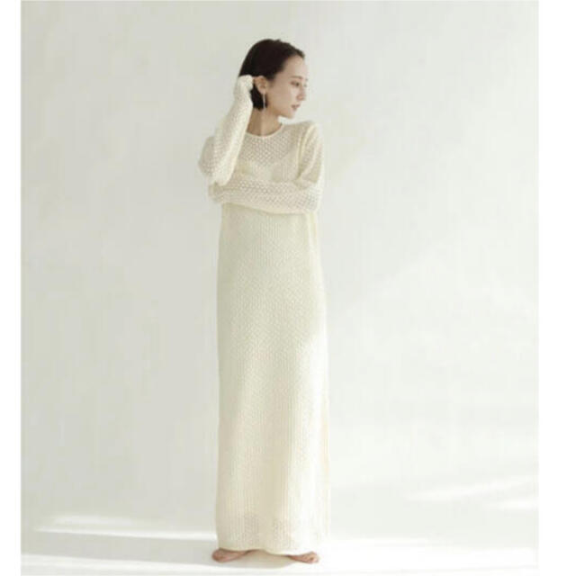 louren vintage knit dress アイボリー