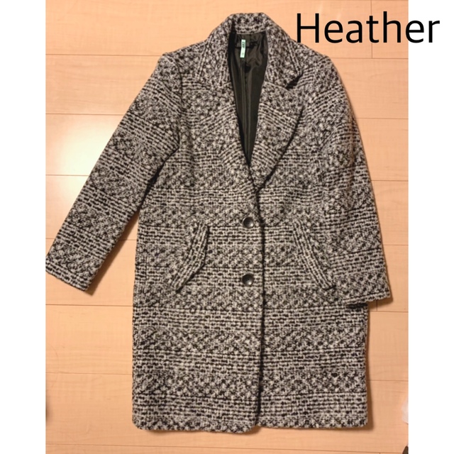 heather(ヘザー)の☆期間限定☆Heather ツイード調　チェスターコート レディースのジャケット/アウター(チェスターコート)の商品写真