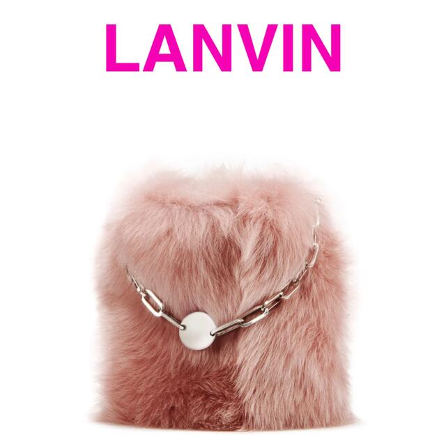 LANVIN(ランバン)のLanvin ランバン　シャーリング　ムートン　ピンク　バッグ  レディースのバッグ(ハンドバッグ)の商品写真