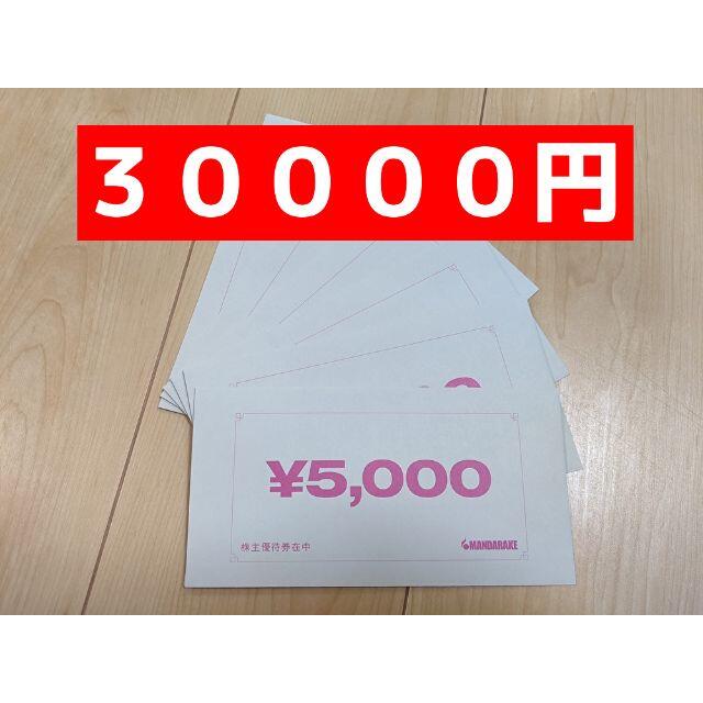 が登場 まんだらけ 最新株主優待 ３００００円 - 優待券/割引券