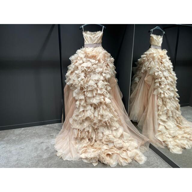 Vera Wang(ヴェラウォン)の【Vera Wang】Nude Hayley ヌードヘイリー カラードレス レディースのフォーマル/ドレス(ウェディングドレス)の商品写真