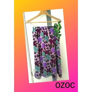 OZOC 花柄スカート スカート(ひざ丈スカート)
