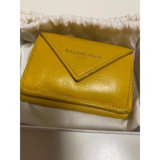 バレンシアガ(Balenciaga)のバレンシアガ　ペーパーミニウォレット　イエロー(財布)