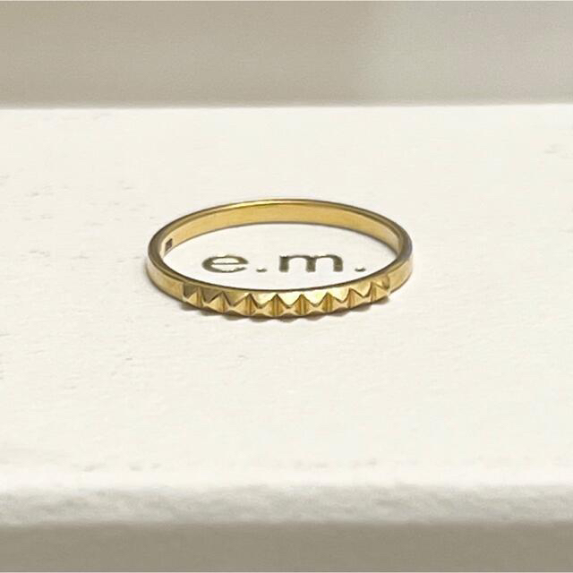 e.m.(イーエム)の【 e.m.  】k18 スタッズ リング ピンキー レディースのアクセサリー(リング(指輪))の商品写真