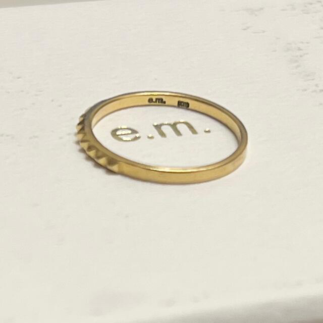 e.m.(イーエム)の【 e.m.  】k18 スタッズ リング ピンキー レディースのアクセサリー(リング(指輪))の商品写真