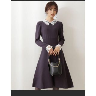 PROPORTION BODY DRESSING - プロポーション 襟付きニットワンピースの