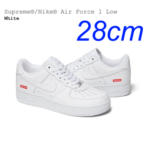 Supreme Nike Air Force 1 Low White 28cm